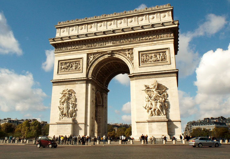 The Champs-Élysées and the Arc de Triomphe